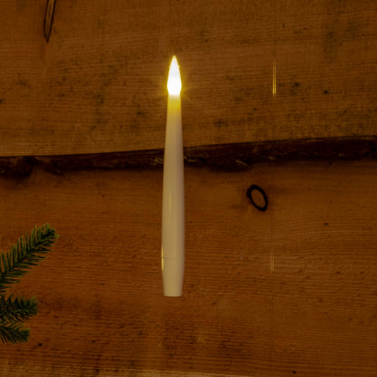 10 White Wand Controlled Magic Tree Candles with Jewel