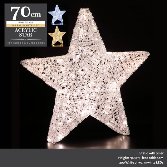 70cm Spun Acrylic Star - 200 Duo LEDs