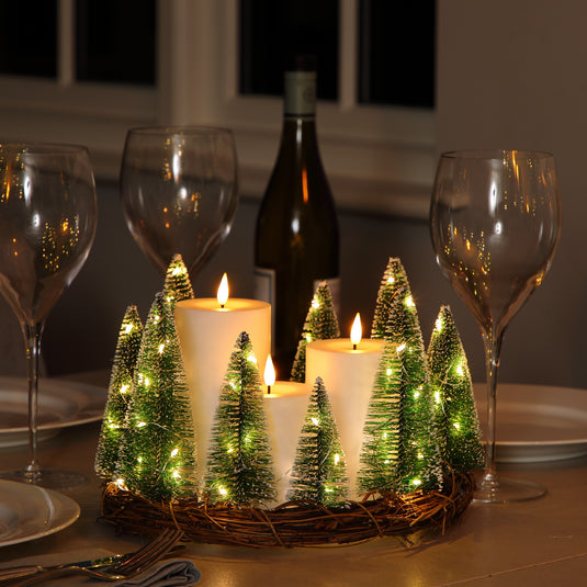 Tree Table Wreath With Bristle Tree