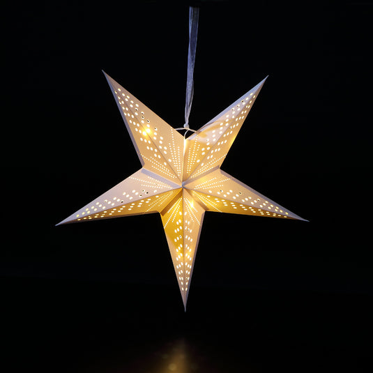 40cm Paper Shooting Star - 15 Warm White LEDs