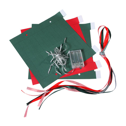 Set of 3 DIY Large Paper Lanterns with Icicle Light Chain