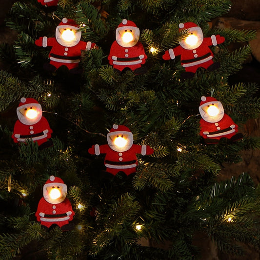 Fabric Santa Garland