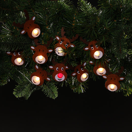 Fabric Reindeer Garland