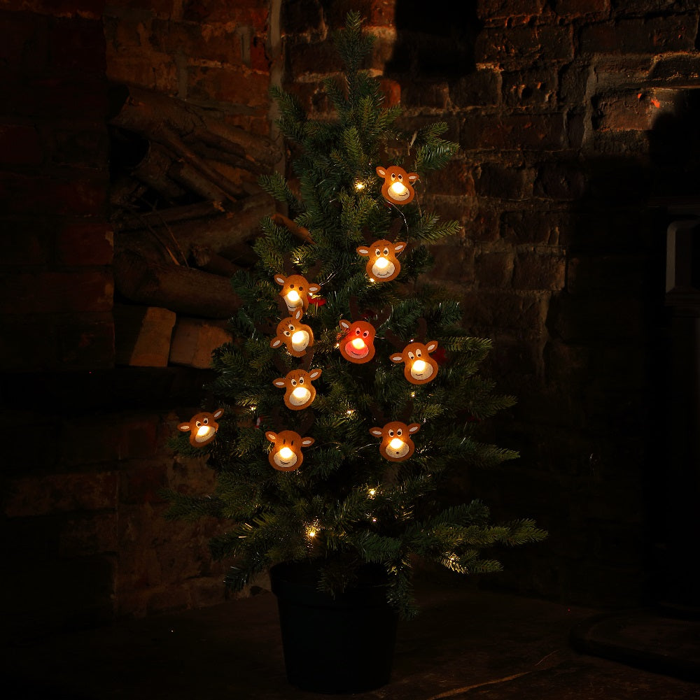 Fabric Reindeer Garland