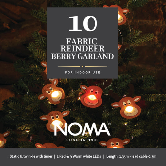 Fabric Reindeer Garland