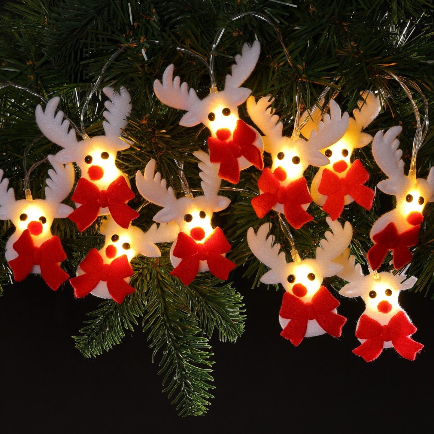 Fabric Reindeer Garland