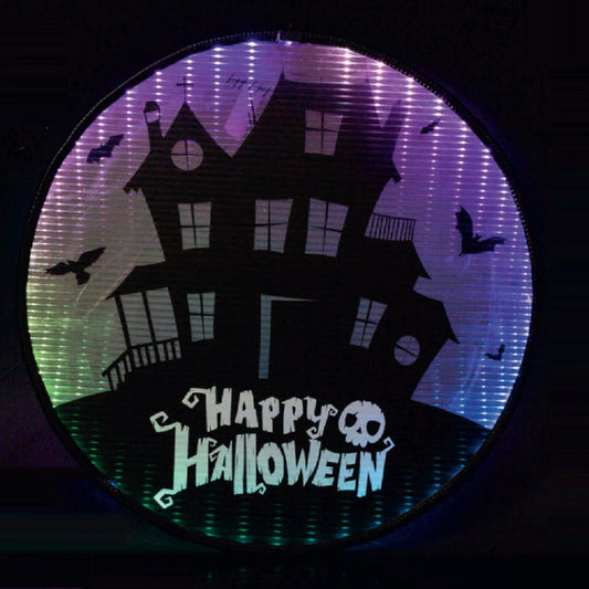 50cm Coralite Graveyard Spooky House Scene Roundal