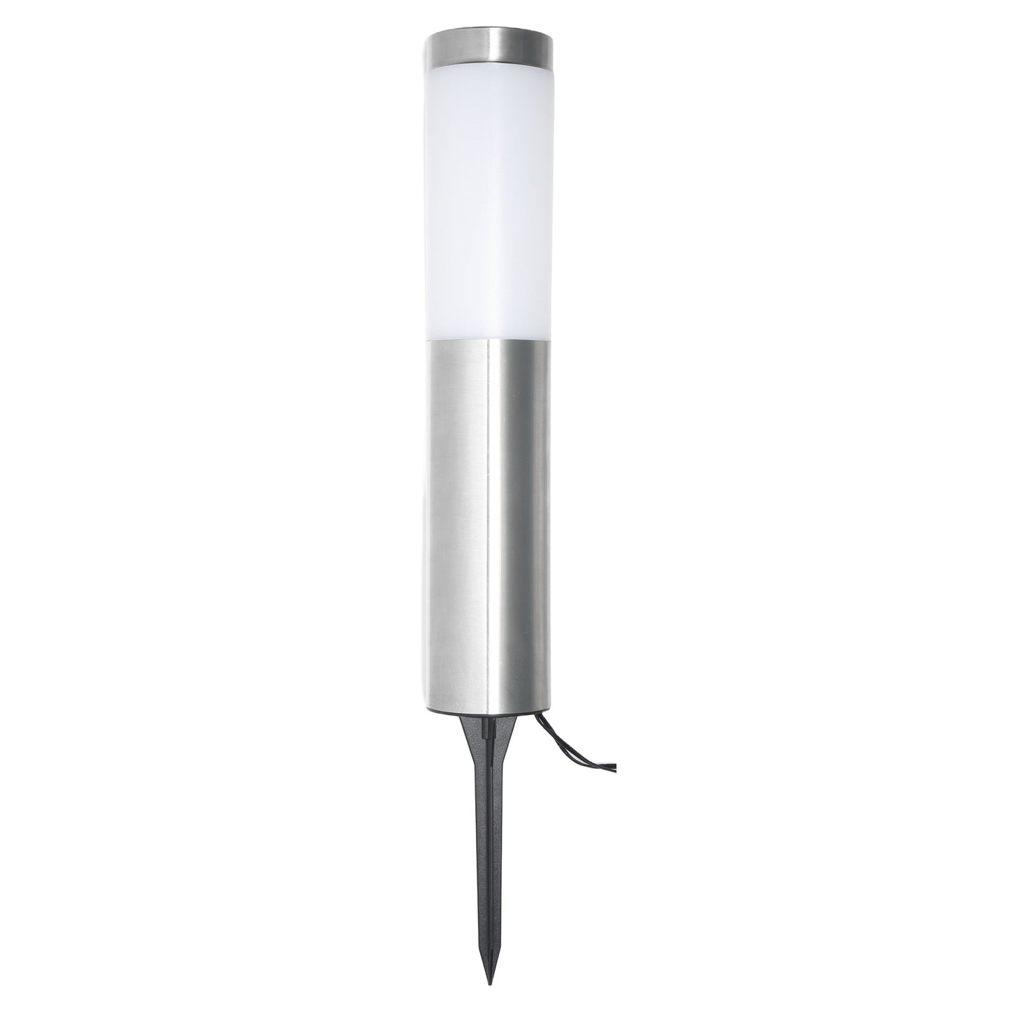 Set of 2 Connectable Maxi Frosted Stainless Steel Bollard