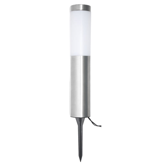 Set of 2 Connectable Maxi Frosted Stainless Steel Bollard