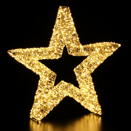 60cm Warm White Micro LED Star - 1680 Micro LEDs