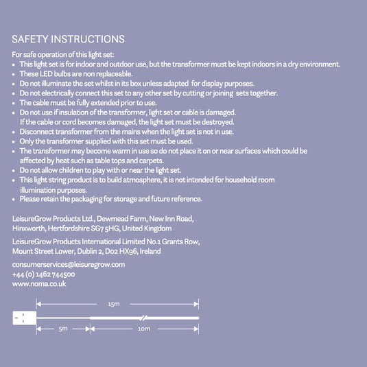 10m White Micro Rope Cable Light - 400 LEDs