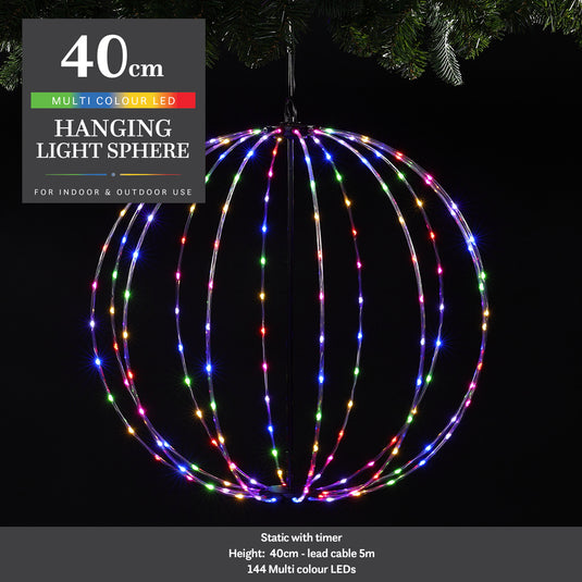 Hanging Tube Light Spher With MultiColour LEDS