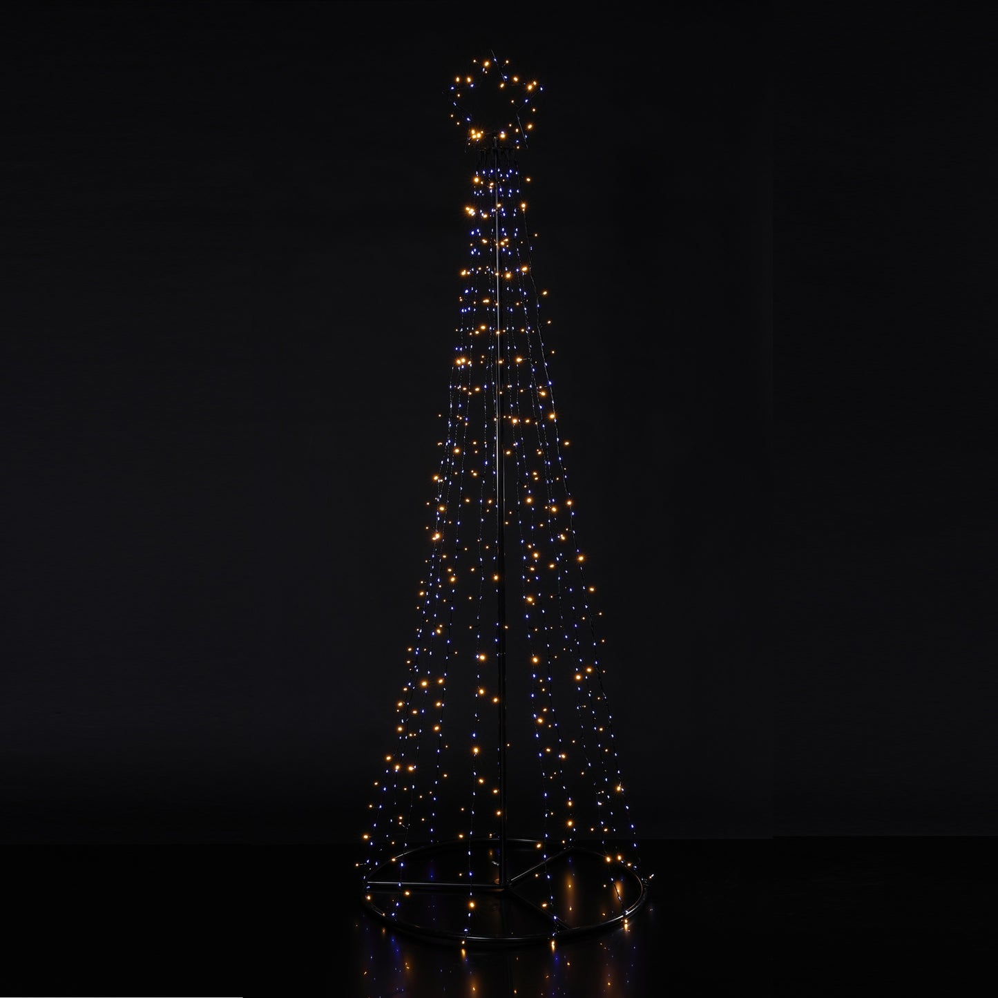 Paris By Night - Cone Tree With Star (2.1m)