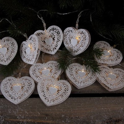 Metal Heart Light Chain