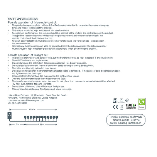 300 Colour Changeable Remote Controlled Berry Lights