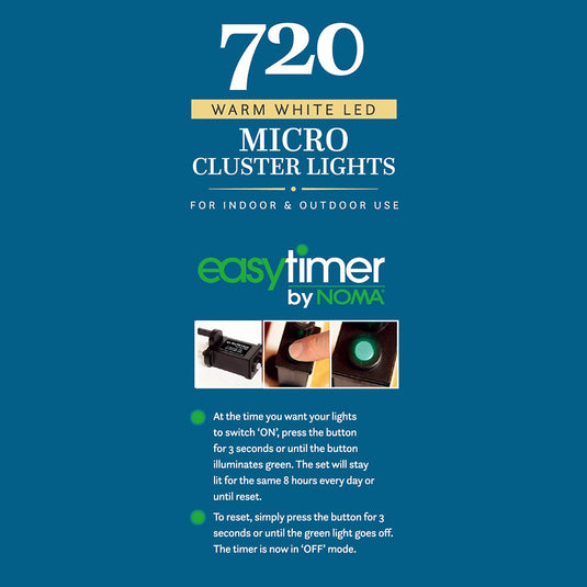 720 Warm White Micro Cluster Lights With Silver Wire