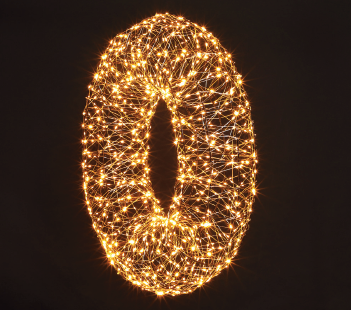 75cm Micro Wire Wreath - 720 Antique White LEDs