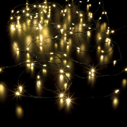 480 Warm White Micro String Lights With Green Cable