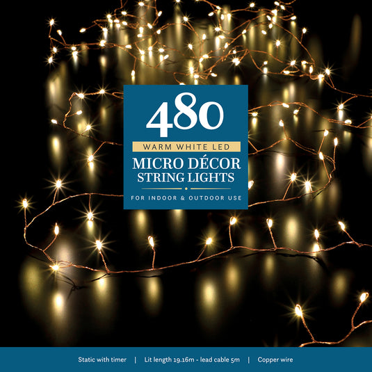 480 Warm White Micro Decor Tree Lights