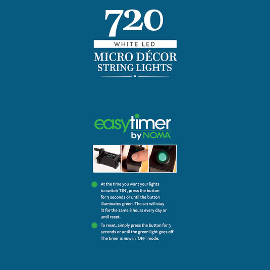 720 White Micro Décor Tree Lights with Silver Wire