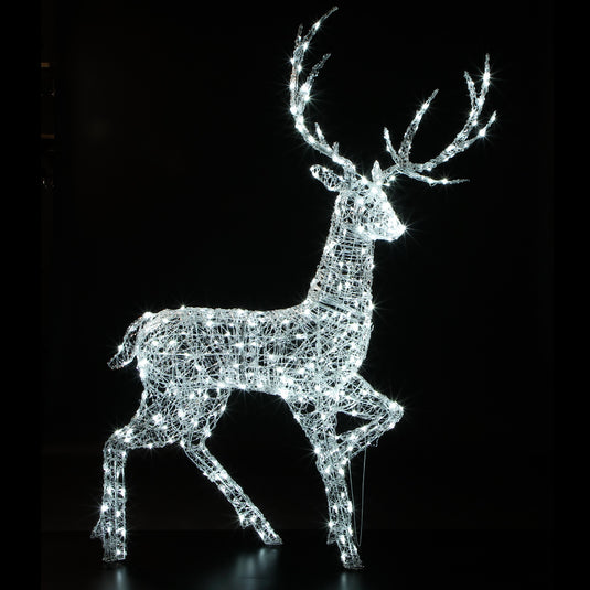 2m Spun Acrylic Highland Stag - 320 LEDs