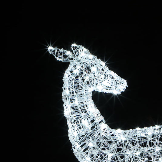 1m Spun Acrylic Richmond Deer - 140 LEDs
