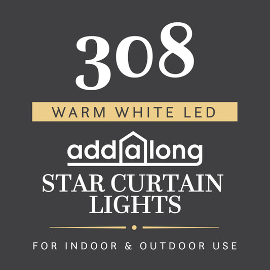 NOMA Warm White Star Wire Curtain Light - 308 LEDs