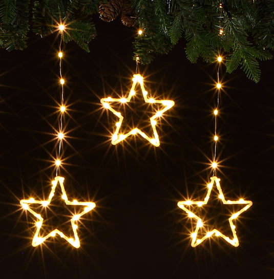 NOMA Warm White Star Wire Curtain Light - 308 LEDs