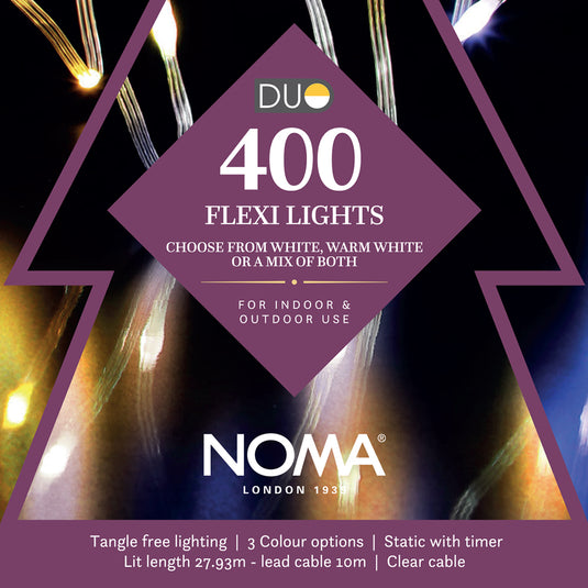 400 Duo Bulb Flexi Wire Lights with Clear Cable