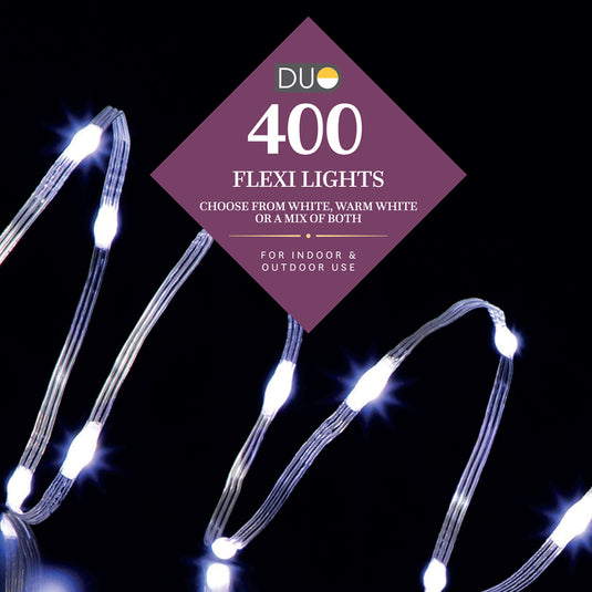 400 Duo Bulb Flexi Wire Lights with Clear Cable