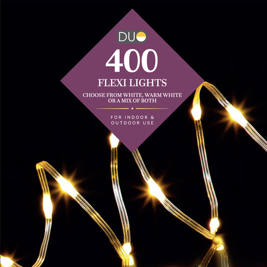 400 Duo Bulb Flexi Wire Lights with Clear Cable
