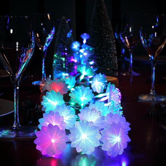 20 Colour Changing Small Flower Fibre Optic String Light