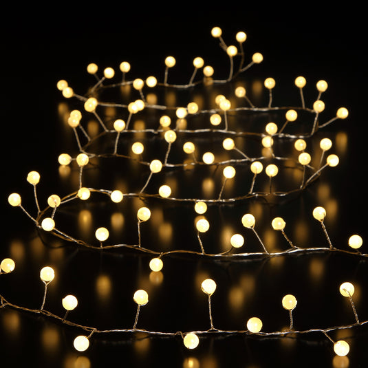 Pearl Snowberry Cluster Wire Lights