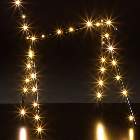 90cm Black Metal Stick Deer - 75 Warm White LEDs