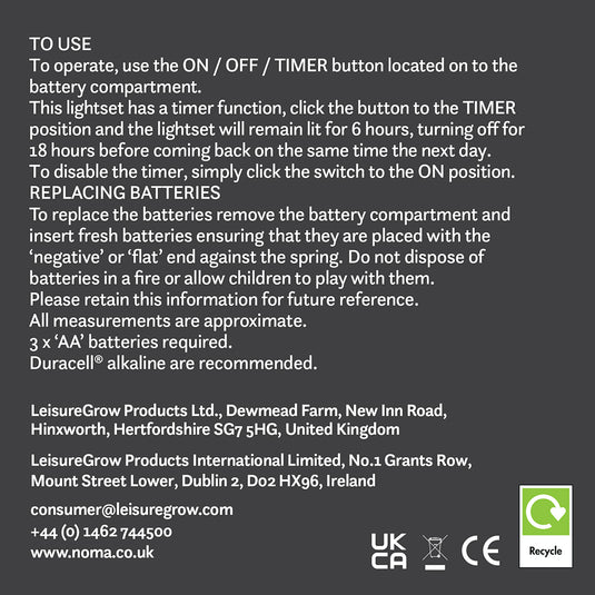 Set of 2 Black Metal Stick Deer - 50 LEDs