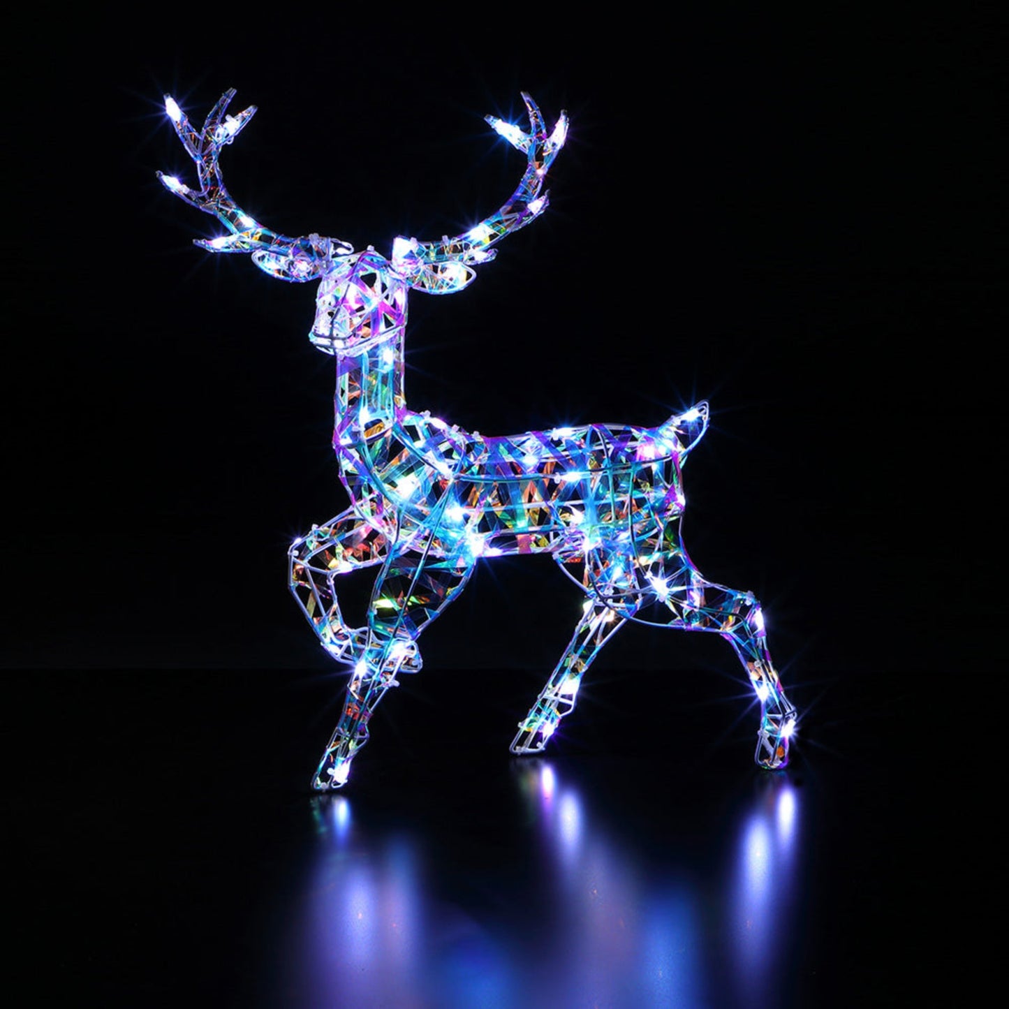 52CM Iridescent Stag - 60 White LEDs