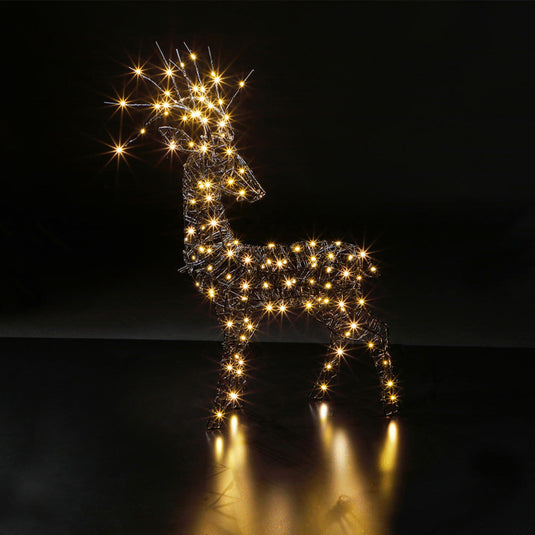 60CM Black Wire Stag with Branch Antlers - 210 LEDs