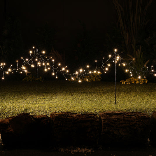 45cm Black Metal String Light Poles - Set of 12