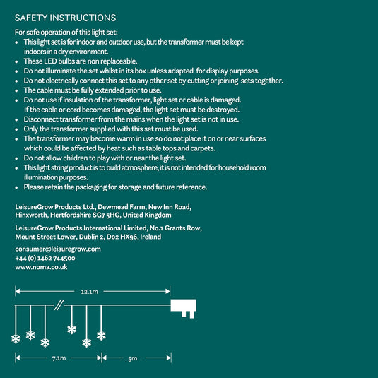 360 White Snowflake Icicle Lights with Clear Cable