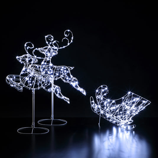 Flexi Light Two Reindeer & Sleigh
