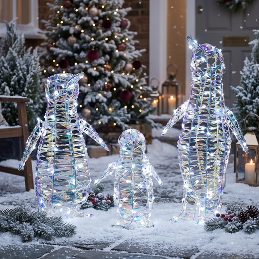 Iridescent Penguin Family