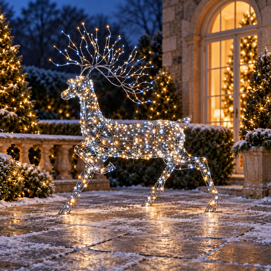 1.4M Grey Flexi Woburn Stag With Branch Antlers