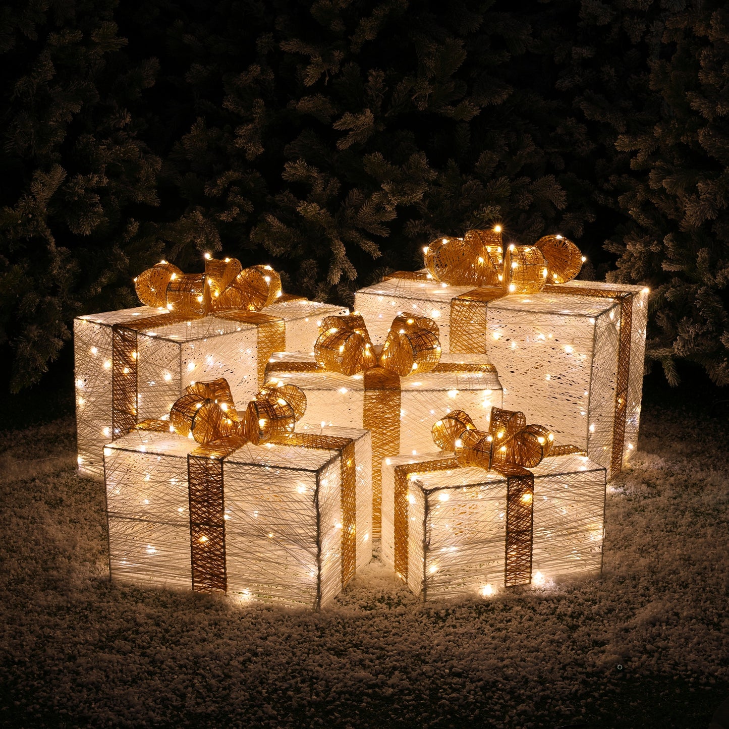 Set of 5 Winter Wonderland Presents