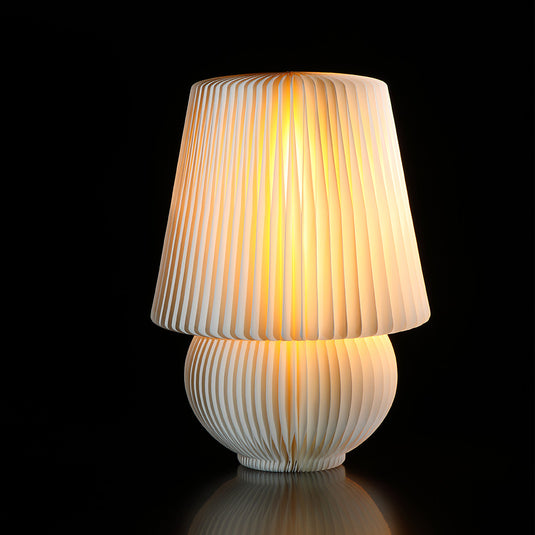 38cm Cream Honeycomb Round Lamp with Globe Light