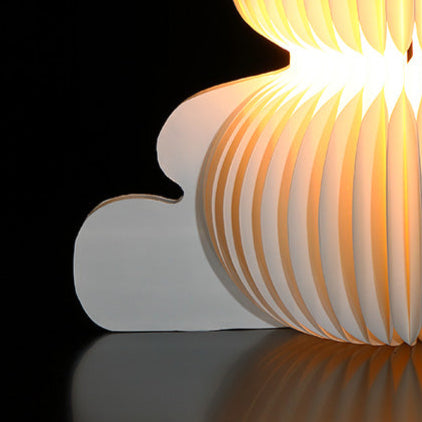 42cm Cream Honeycomb Bear with Globe Light