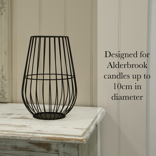27CM Black Metal Basket Lantern