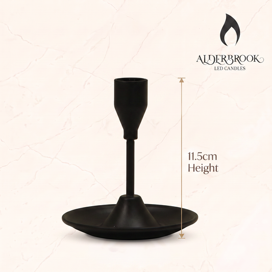 11CM Black Metal Dinner Candle Stick