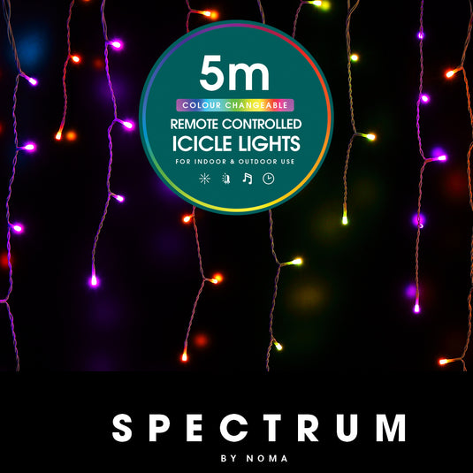 Spectrum Digital Remote Control Icicle Lights (White Cable)