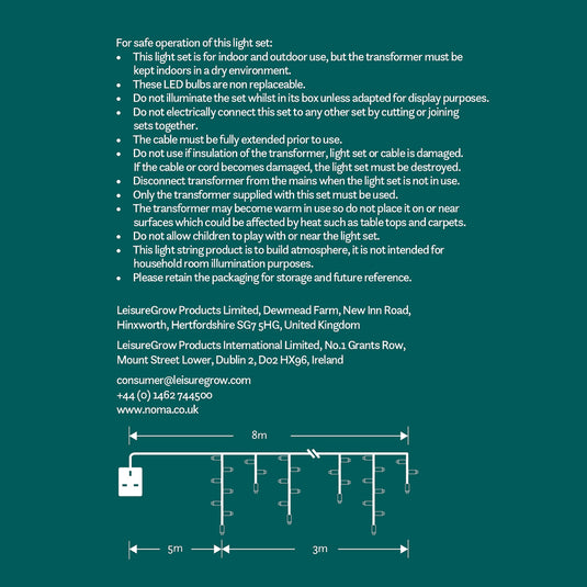 Spectrum Digital Remote Control Icicle Lights (White Cable)