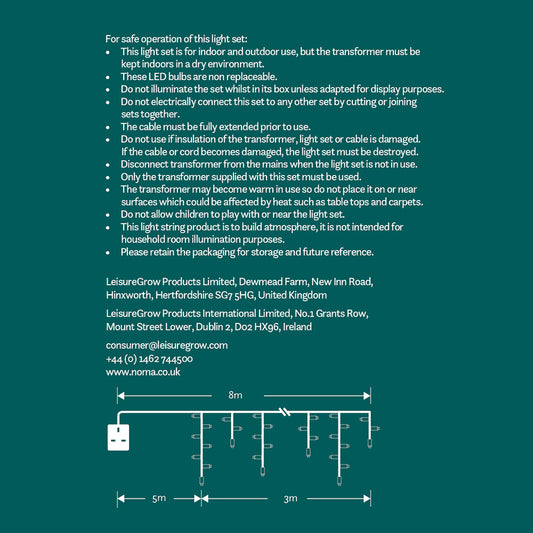 Spectrum Digital Remote Control Icicle Lights (White Cable)